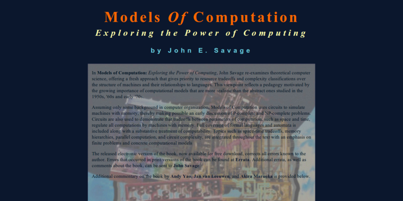 Models Of Computation: Exploring the Power of Computing