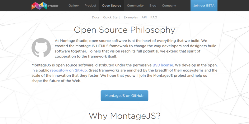 MontageJS HTML5 Framework