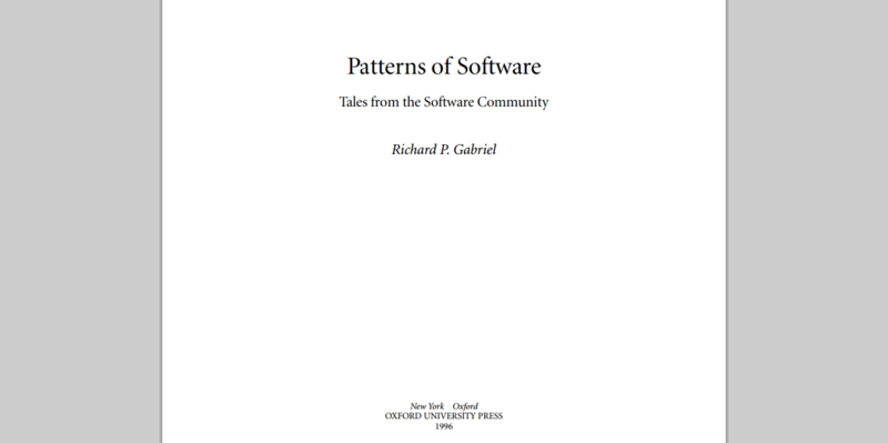 Patterns of Software