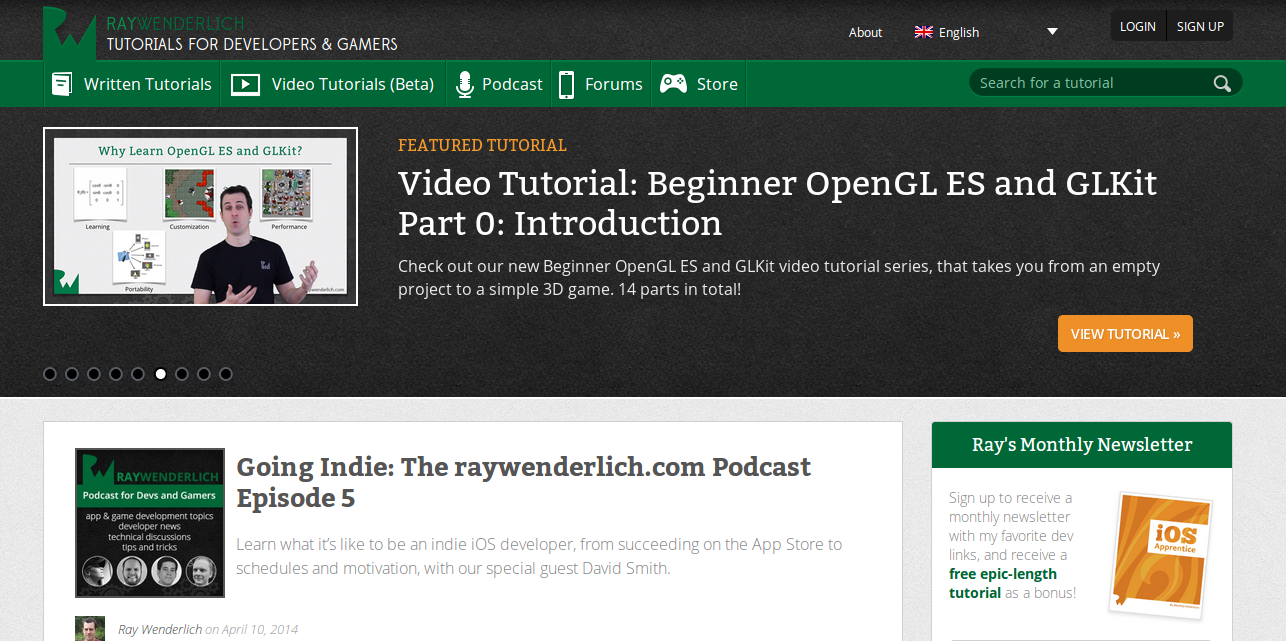 Ray Wenderlich: Tutorials for iOS Developers and Gamers