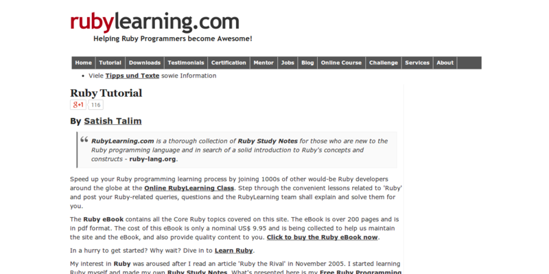 Ruby Tutorial Learn Ruby