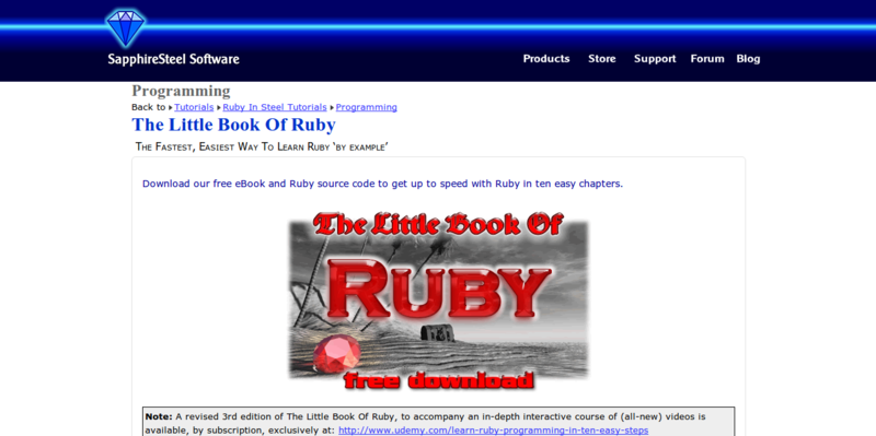 SapphireSteel Software  The Little Book Of Ruby