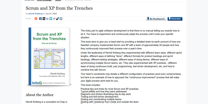 Scrum and XP from the Trenches