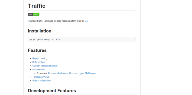 Traffic Web Framework for Go