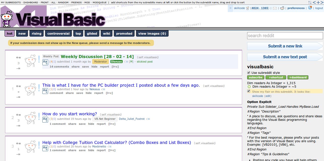 Visual Basic Reddit