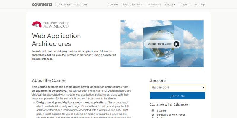 Web Application Architectures Coursera