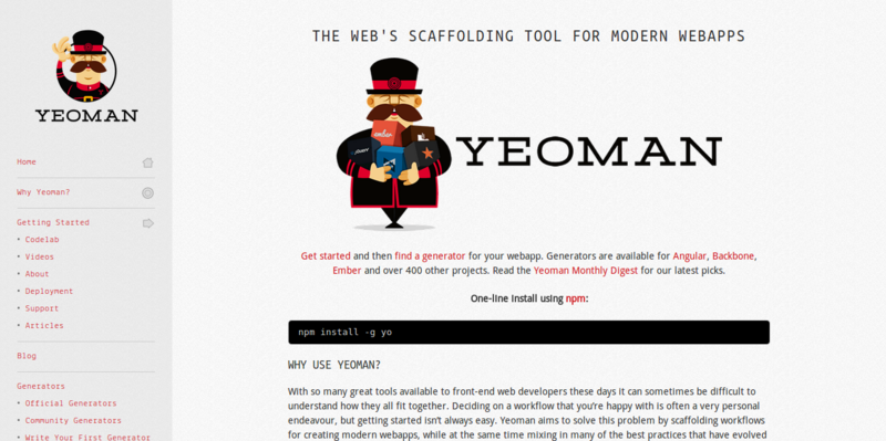 Yeoman: Client-side Stack for Web Application Development