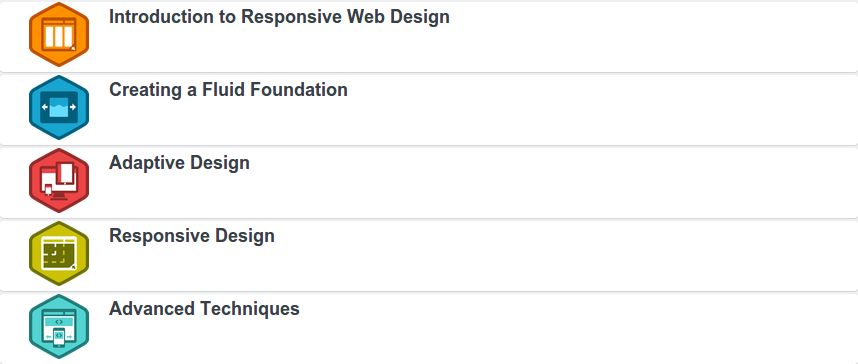 Build a Responsive Website Project categories