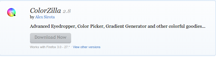 ColorZilla Add ons for Firefox