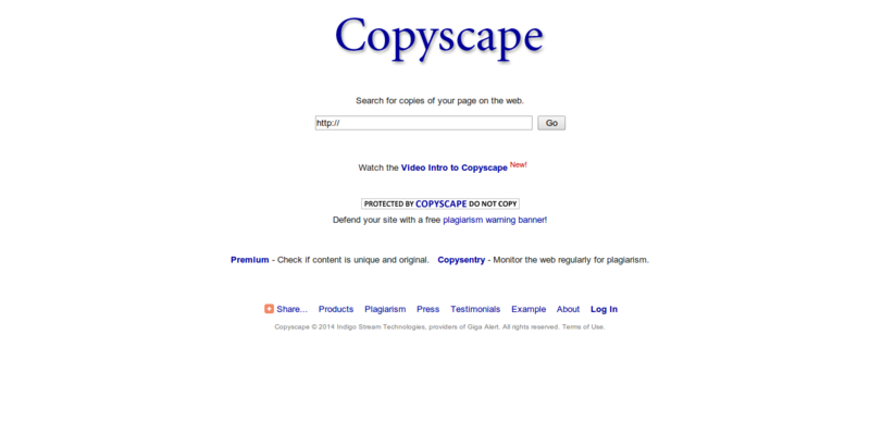 Copyscape Plagiarism Checker Duplicate Content Detection Software