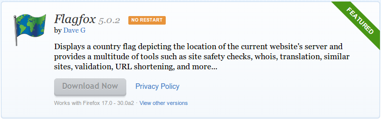 Flagfox Add ons for Firefox