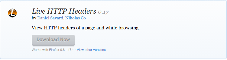 Live HTTP Headers Add ons for Firefox