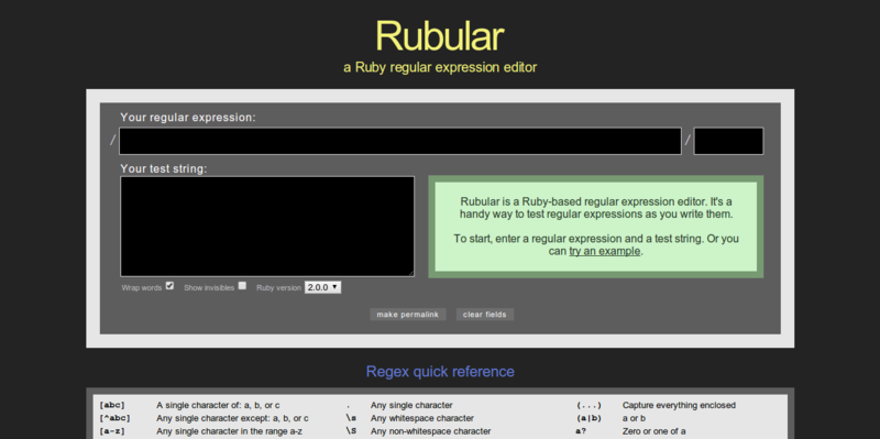 Rubular a Ruby regular expression editor and tester