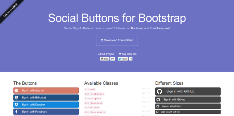Social Buttons for Bootstrap
