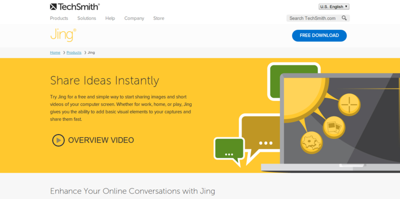 TechSmith Jing Free Screenshot and Screencast Software