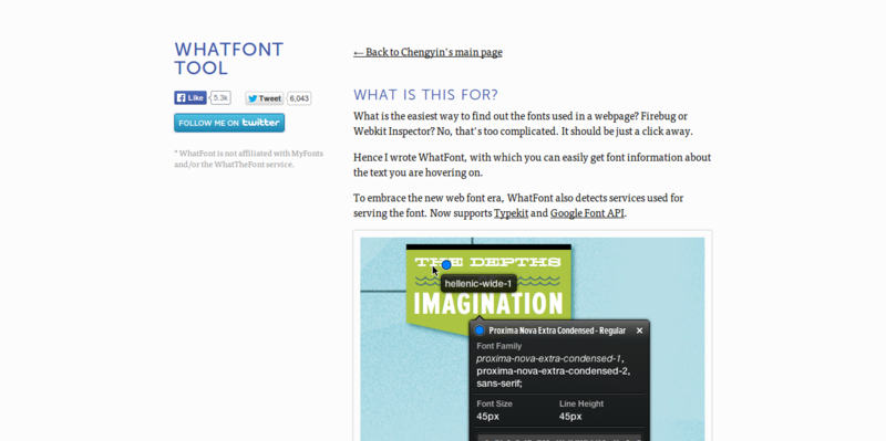 WhatFont Tool   The easiest way to inspect fonts in webpages « Chengyin Liu
