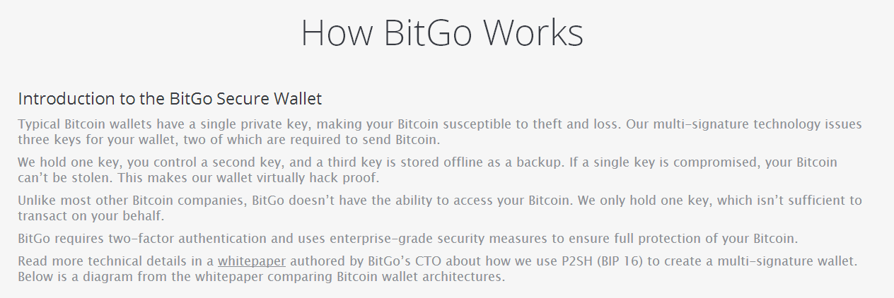 How BitGo Works