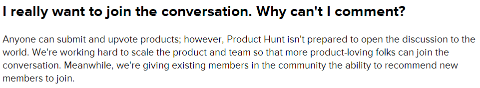 Product Hunt - Leaving a Comment
