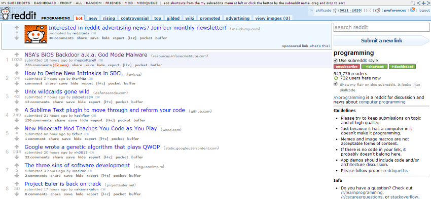 Reddit Programming
