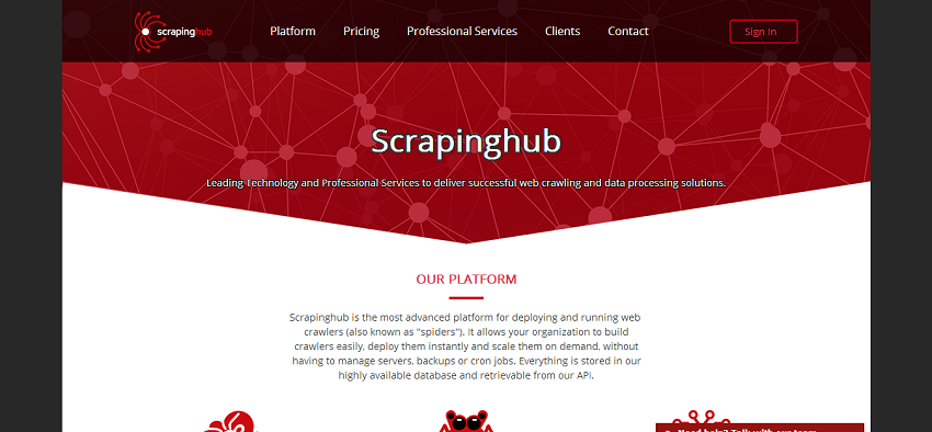 Scrapinghub Home