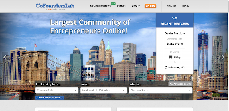 Find A Co founder in Any City  Any Industry   CoFoundersLab