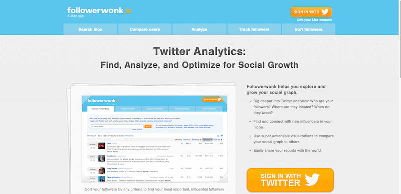 Followerwonk  Twitter analytics  follower segmentation  social graph tracking    more