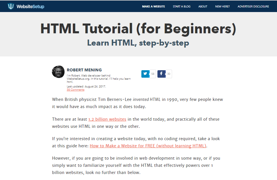 HTML Tutorial (for Beginners)