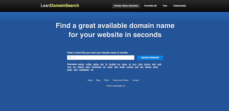 Lean Domain Search Find a great domain name in seconds