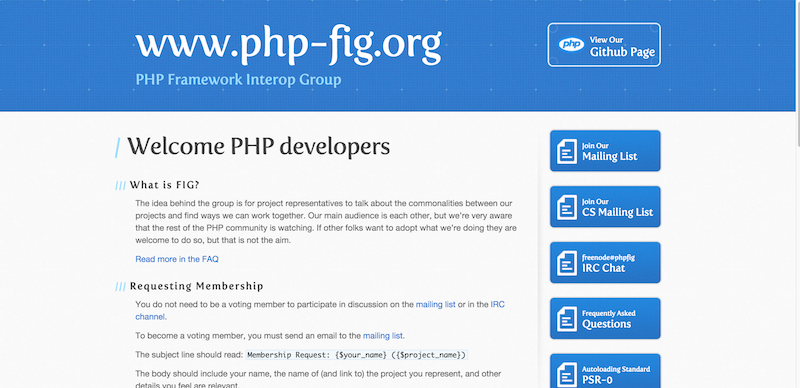 PHP FIG — PHP Framework Interop Group