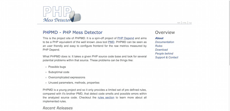 PHPMD PHP Mess Detector