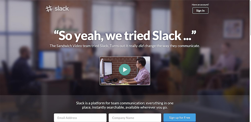 Slack  Be less busy