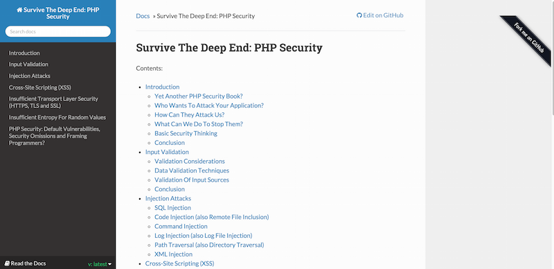 Survive The Deep End PHP Security — Survive The Deep End PHP Security v1.0a1