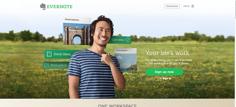 The workspace for your life’s work   Evernote
