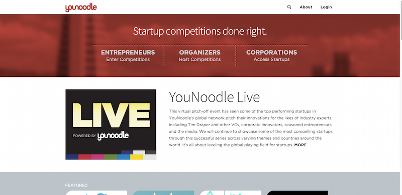 YouNoodle   Helping startups grow through competitions