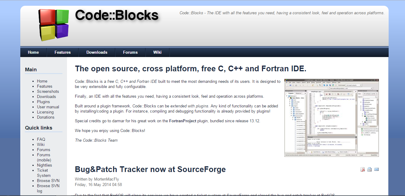 codeblocks Linux ide