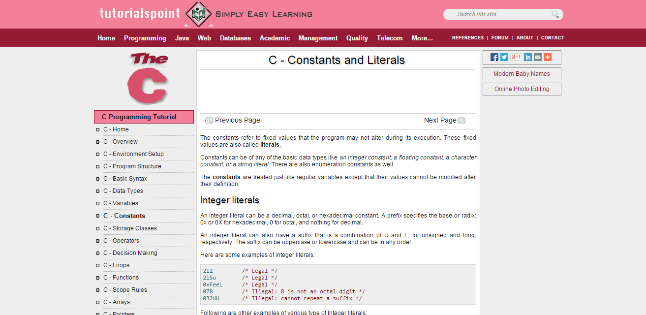 C Programming Tutorial - Learn C Programming Online