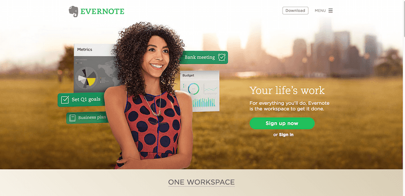 The workspace for your life’s work Evernote