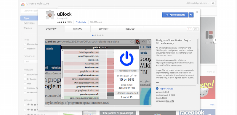 uBlock   Chrome Web Store