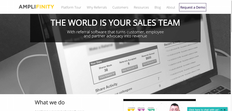 Amplifinity Referral Software for Demand Generation