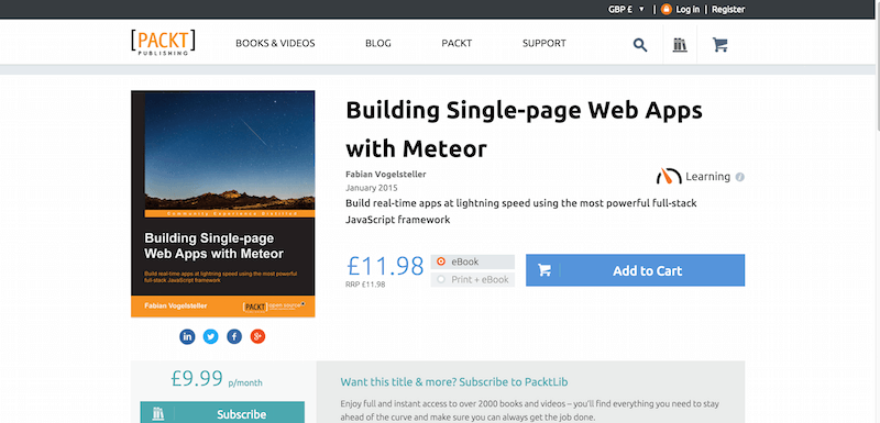 Building Single page Web Apps with Meteor PACKT Books