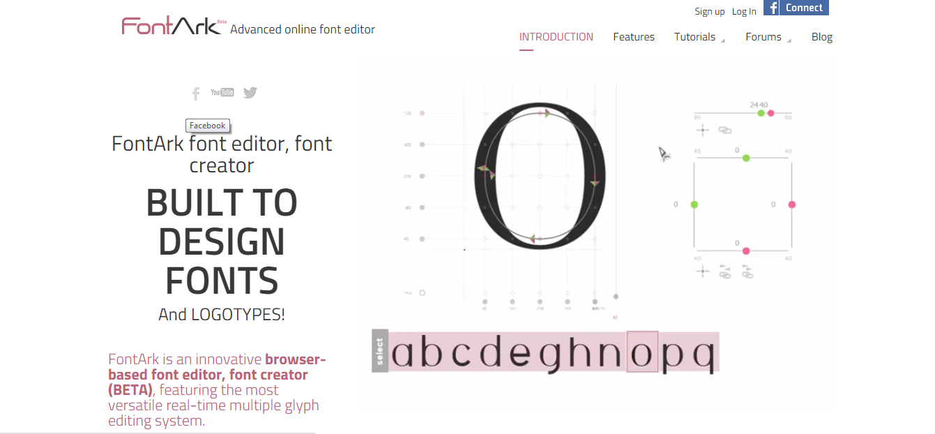 FontArk - Advanced online font editor, font creator