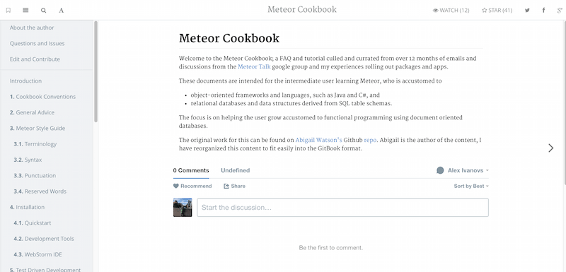 Introduction Meteor Cookbook