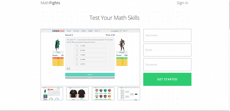 MathFights Become a Math Champion