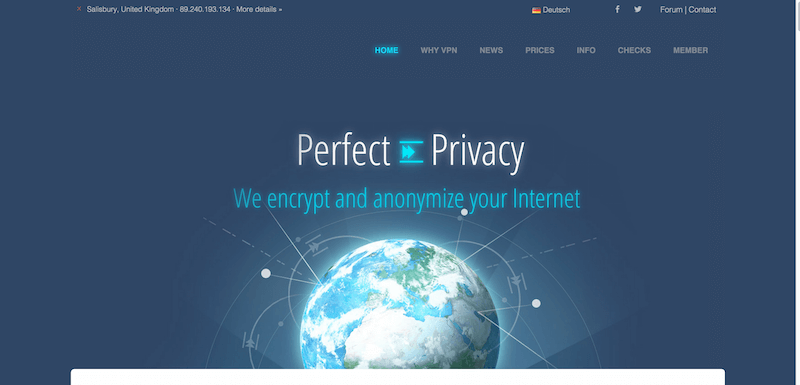 Perfect Privacy VPN Provider   Anonymous on the Internet