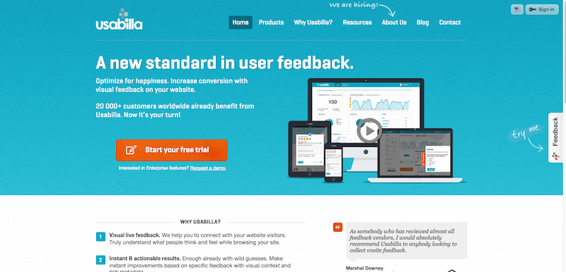 Usabilla A new standard in user feedback