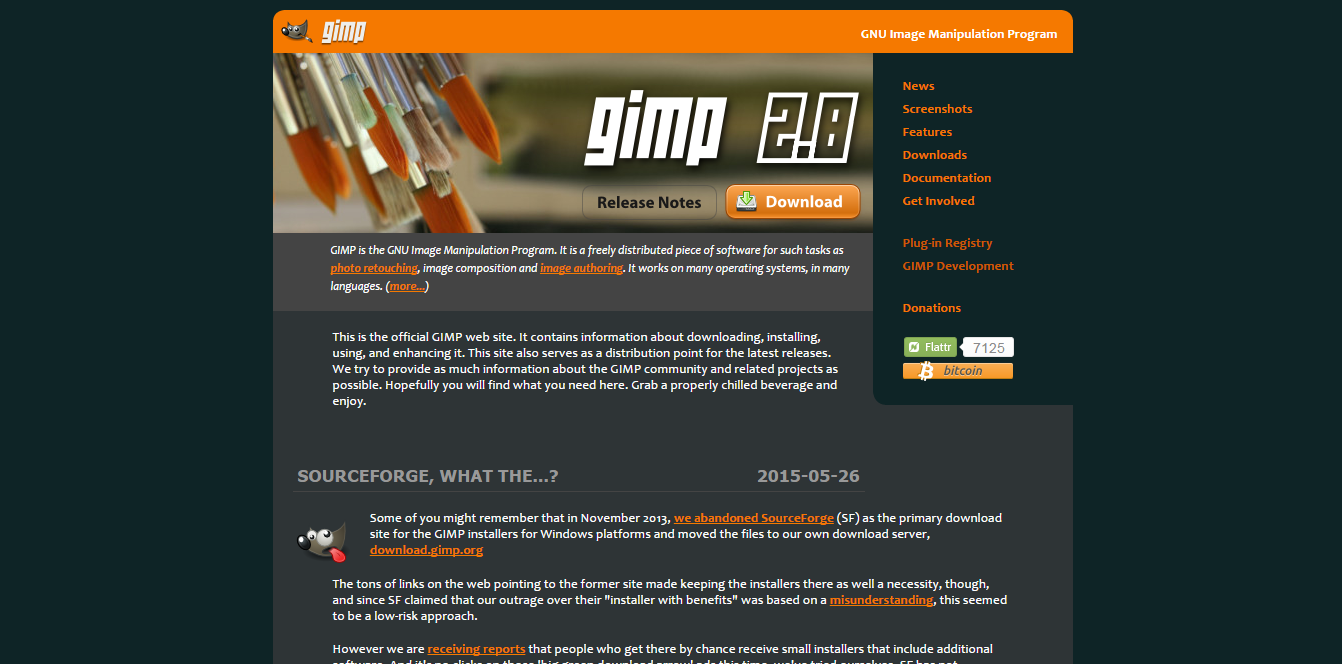 gimp image manipulation program