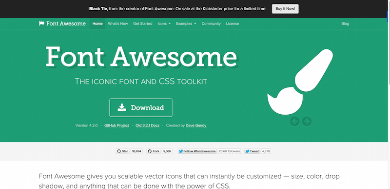 Font Awesome the iconic font and CSS toolkit