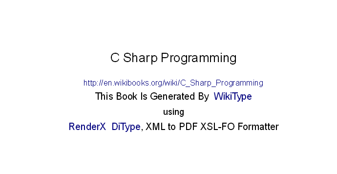 C# Programming- For Learning C# Programming
