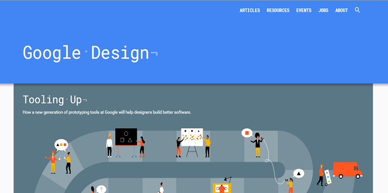 Google Design webpage