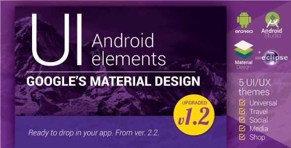 Material Design UI Android Template App